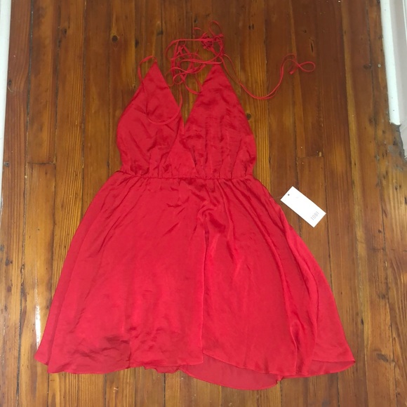 Tobi | Red Skater Dress - Picture 3 of 4